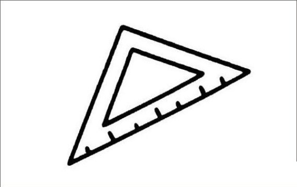 Triangle ruler simple strokes