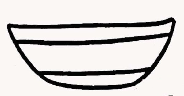 Simple drawing of small wooden boat