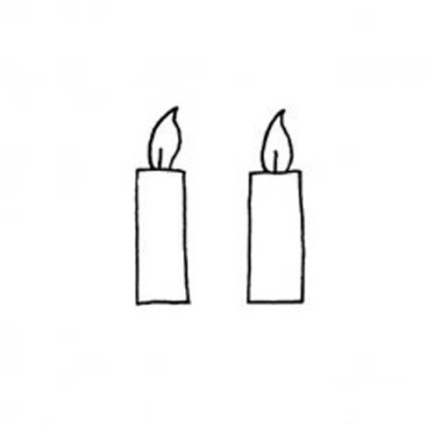 Memorial candle simple drawing