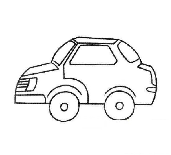 Car side simple drawing picture