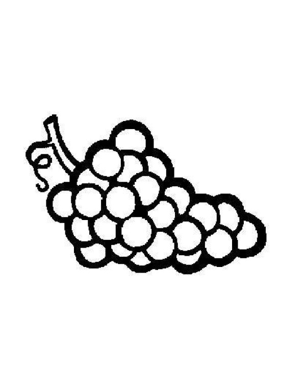 Simple drawing of a bunch of grapes