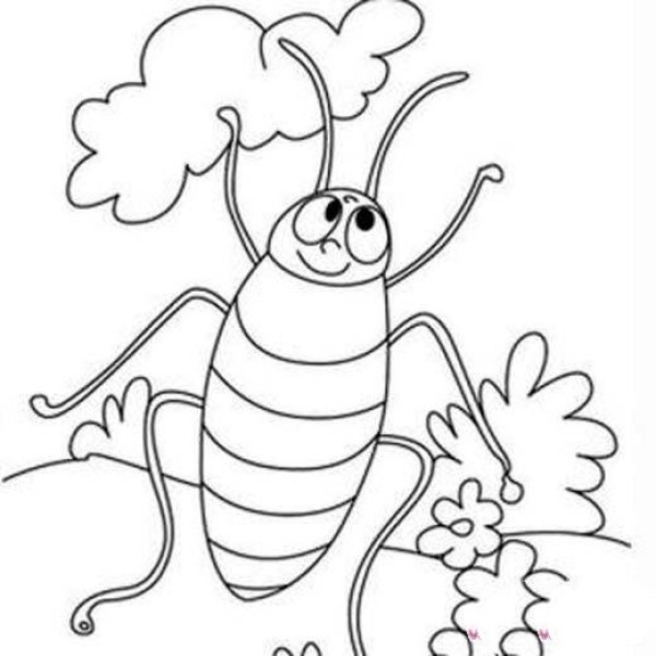 Childrens Cartoon Cockroach Simple Drawing Picture