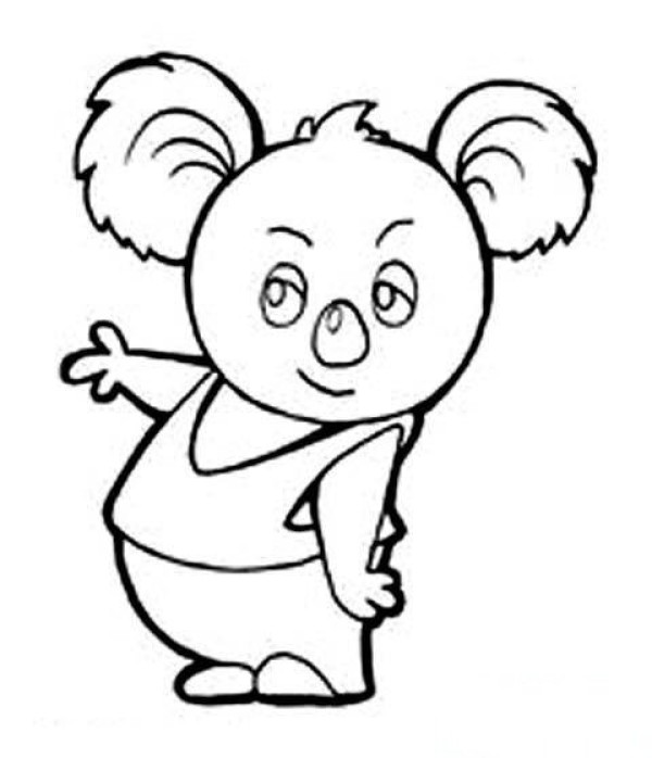 Childrens cartoon koala simple drawing pictures