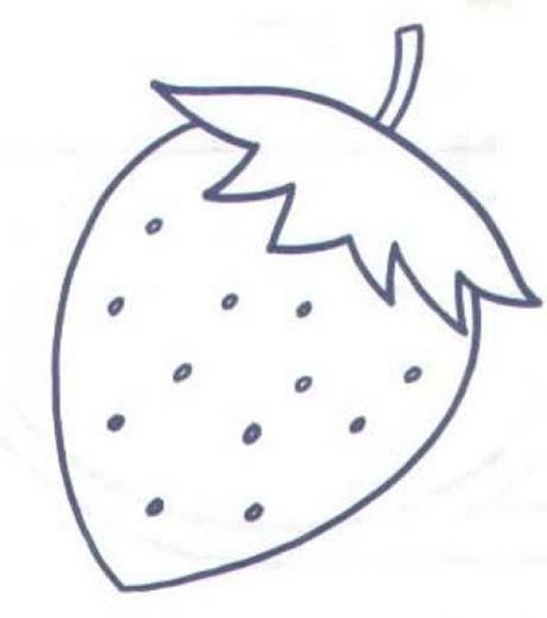 Fruit simple drawing: strawberry