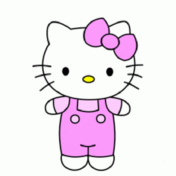 Colorful Hello Kitty simple drawing pictures