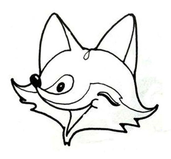 Cute fox avatar simple drawing picture