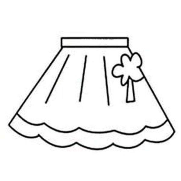 Childrens skirt simple drawing picture