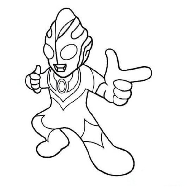 A complete collection of simple strokes of Ultraman Galaxy