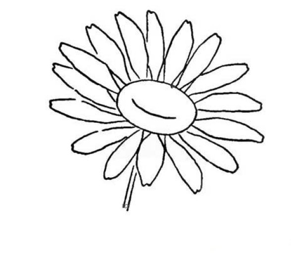 Simple strokes of chrysanthemum