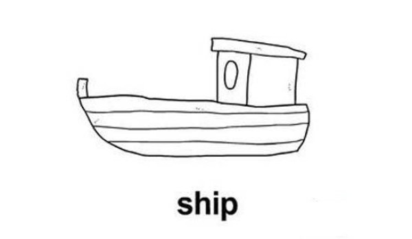 Simple drawings about boats