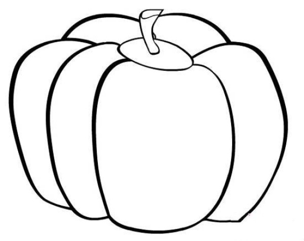 Simple drawing of old pumpkin