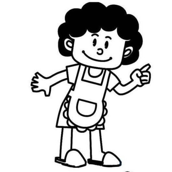 A complete collection of simple drawings of childrens characters: My mother