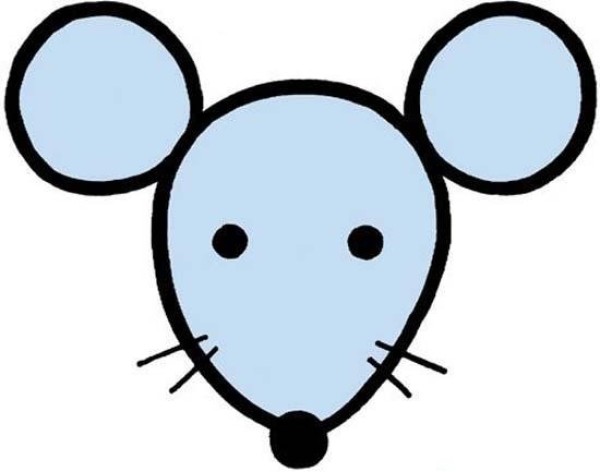 Simple strokes of little mouse avatar