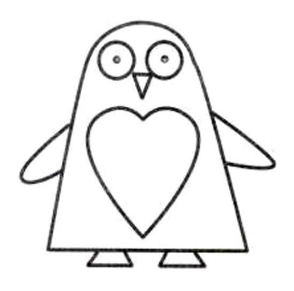 Kindergarten penguin simple drawing picture