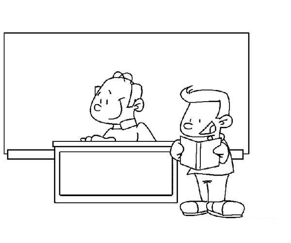 Thanksgiving Teachers Day simple drawing pictures: Me and my teacher