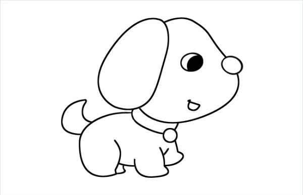 Cute puppy simple drawing pictures