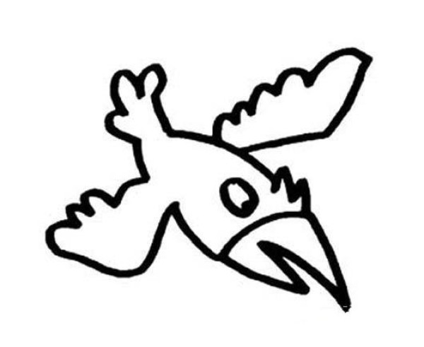 A complete collection of simple drawing pictures of primary school students flying crows