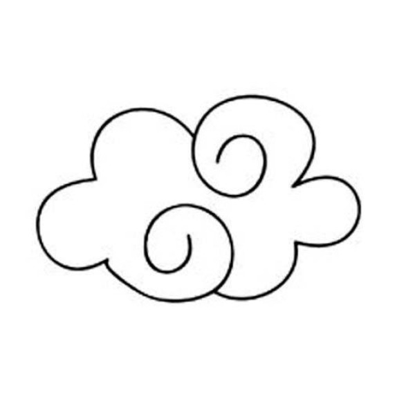 Childrens simple drawing pictures of clouds