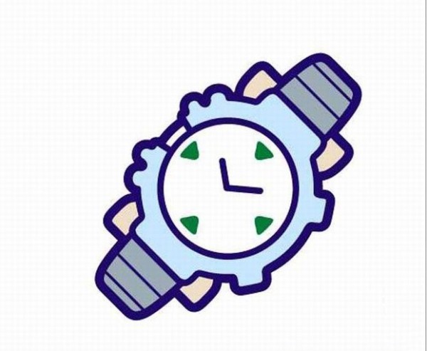 Simple drawing of cartoon watch