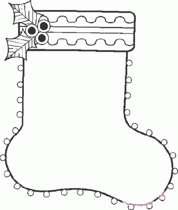 Collection of Christmas simple drawing pictures: beautiful Christmas stockings