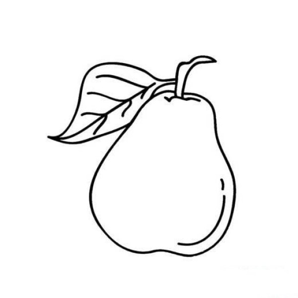 Childrens simple strokes of pear