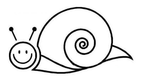 Kindergarten class snail simple drawing picture