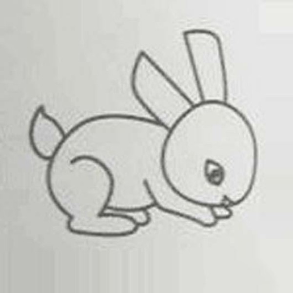 Kindergarten rabbit simple strokes