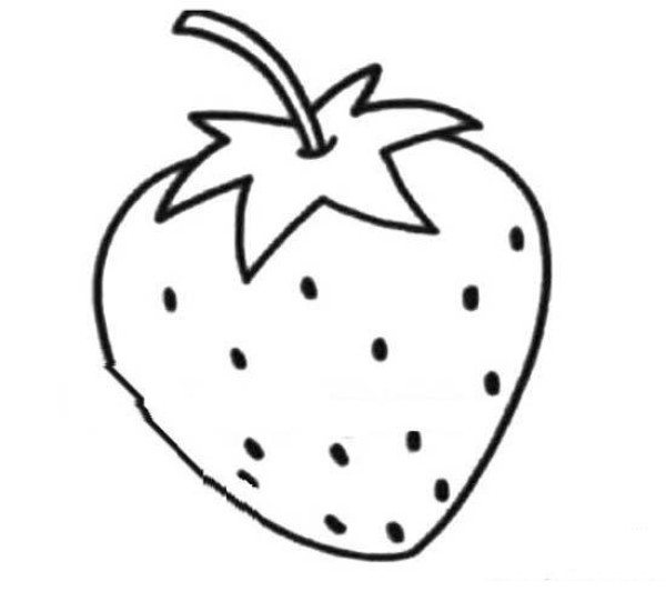 Strawberry simple drawing pictures