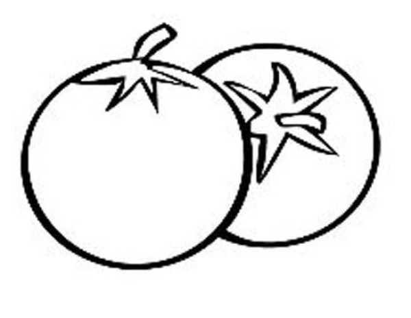 Simple drawing of two tomatoes