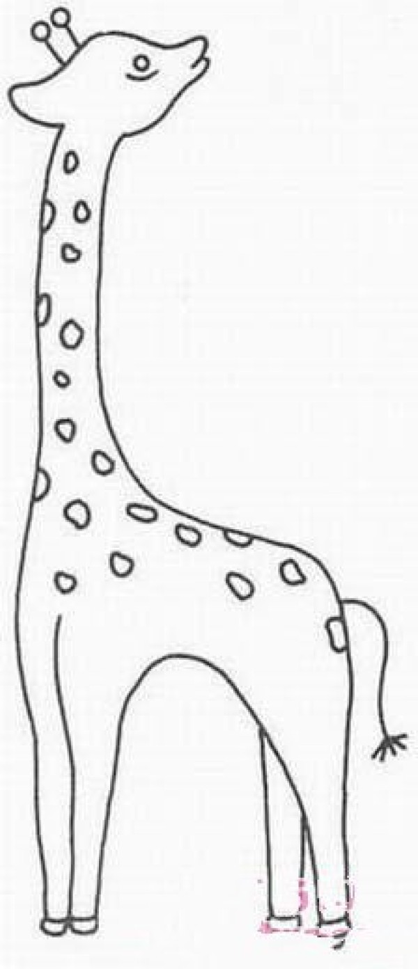 Childrens simple drawing pictures of giraffes