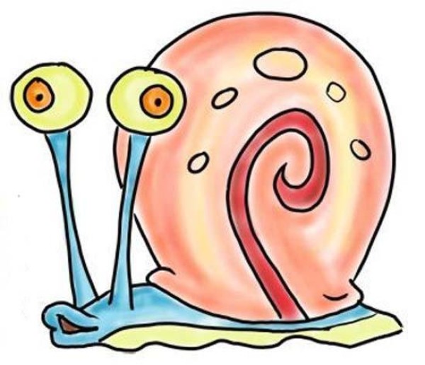 Color cartoon speed snail simple drawing picture