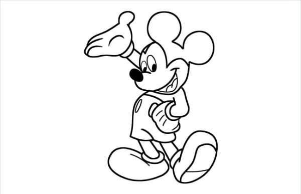 Mickey Mouse simple strokes picture