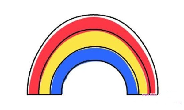 Colorful rainbow simple strokes picture