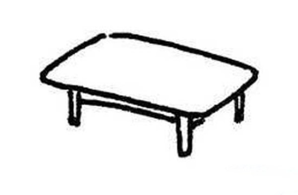 Childrens simple drawing picture of square stool