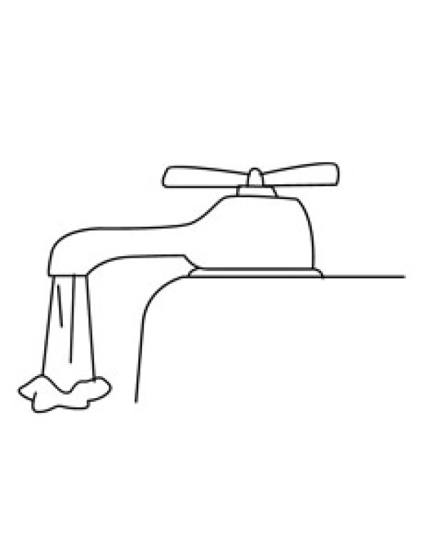 Simple strokes of faucet