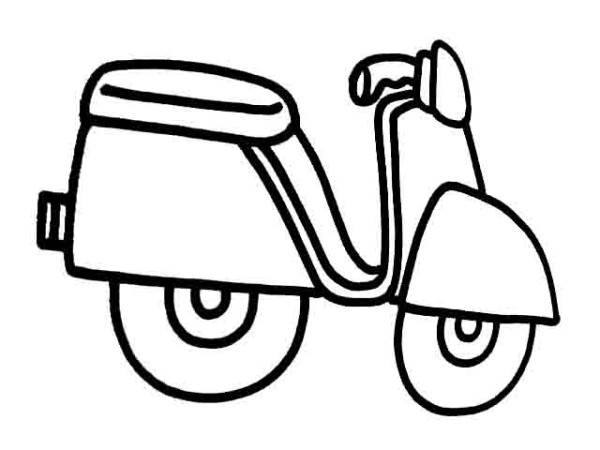 Simple drawing of Sheepboy motorcycle