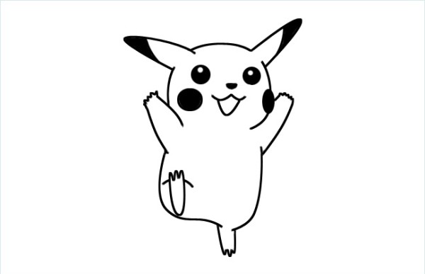 Pikachu simple strokes picture