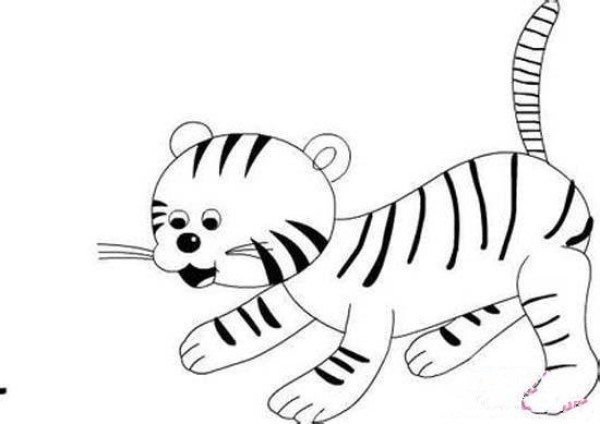 Little tiger simple strokes picture