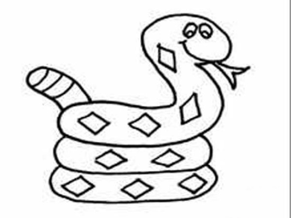 Simple drawing pictures of snakes