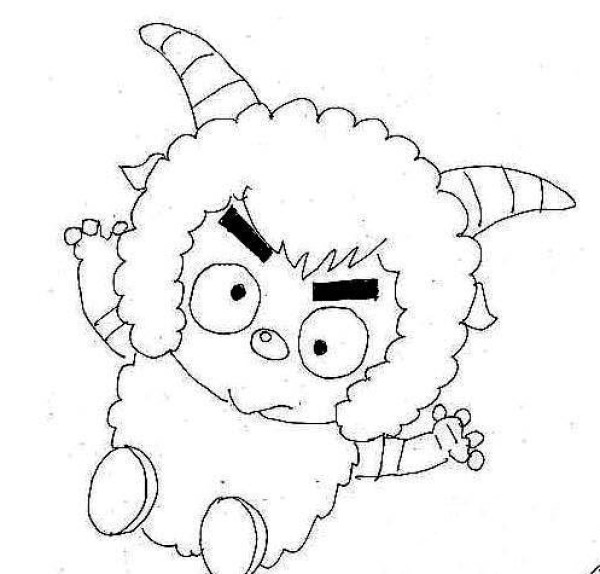 A complete collection of simple drawing pictures of cute boiling sheep