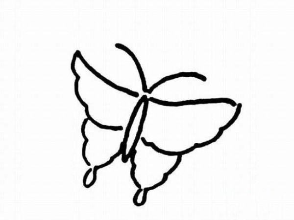 Kindergarten butterfly simple strokes