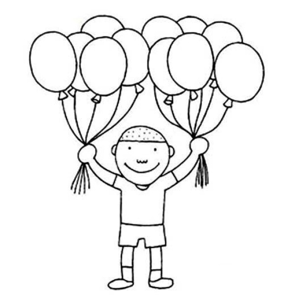 Simple drawing pictures for children celebrating Childrens Day