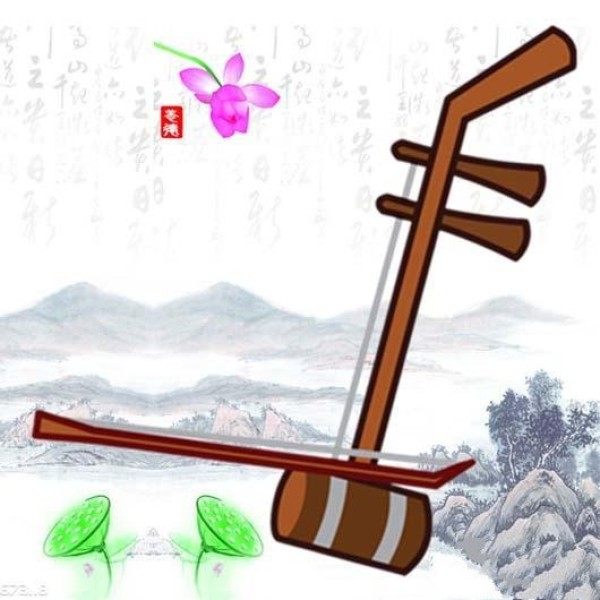 A complete collection of pictures of childrens colorful Erhu simple strokes