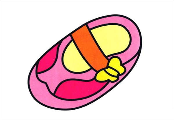 Simple drawing of childrens shoes