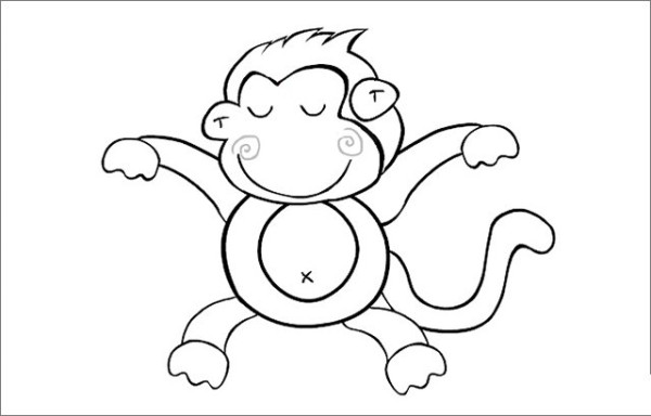 Monkey simple strokes