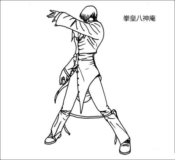 The King of Fighters Iori Yagamis simple strokes