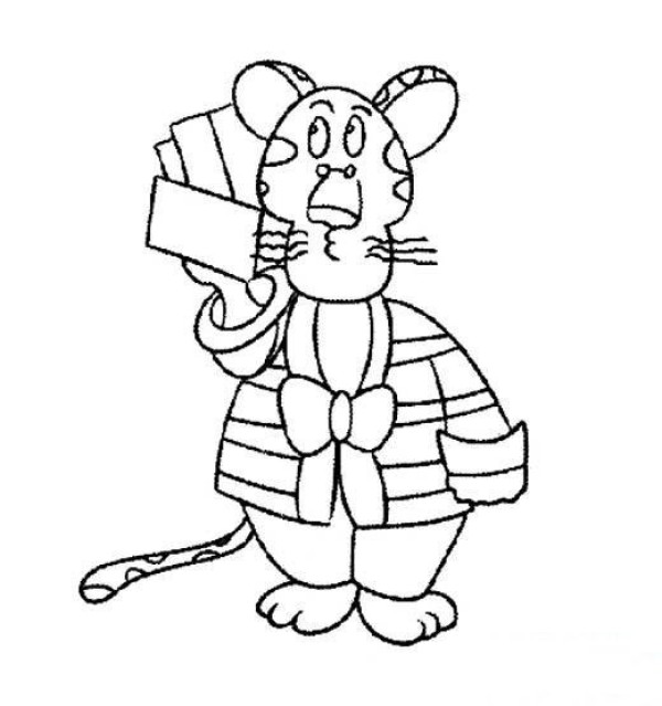 Cartoon leopard simple drawing picture