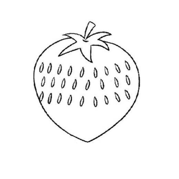 Childrens simple drawing: strawberry