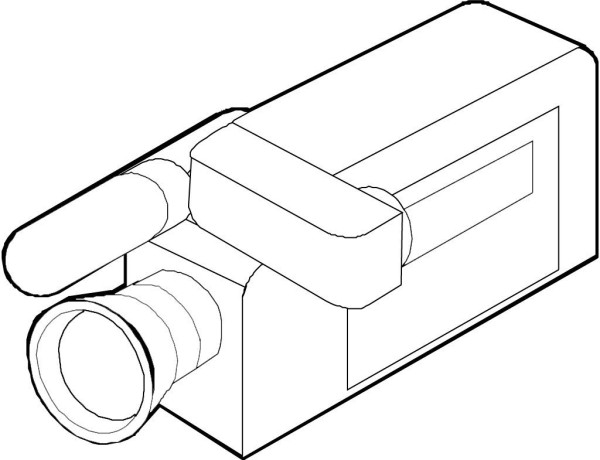 Simple drawing of DV camera