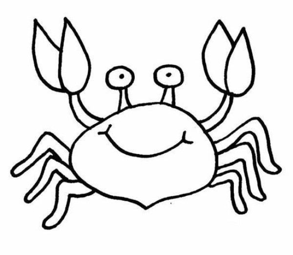 Childrens simple drawing: crab